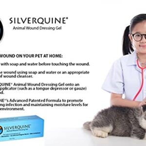 Silverquine Pet Wound & Itch Care | Dogs, Cats, Horses, Skin & Coat Care, Hydrogel Liquid Bandage, Healing on Cuts, Hot Spot, Burns, Skin Irritation, for Relief & Treatment, Vet Recommended 1.5OZ