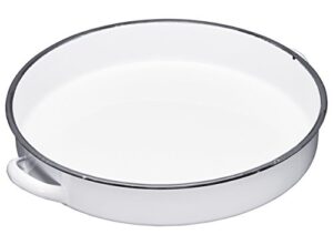 kitchencraft living nostalgia deep enamel serving tray, white/grey, 36 cm (14 inch)