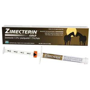 merial zimecterin gold paste horse wormer that controls 47 species and stages of parasites