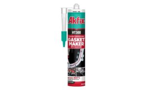 akfix ht300 high temp silicone sealant - rtv gasket maker, high heat silicone sealant, waterproof seam&gasket sealer for automotive, 100% silicone flexible gap filler | 1-pack, 10.5 oz. red