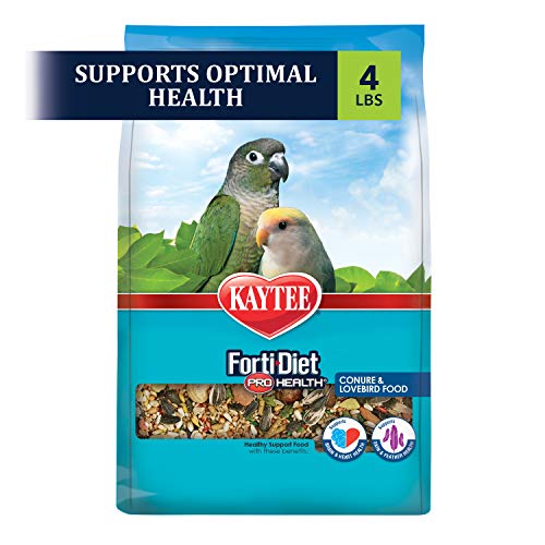 Kaytee Forti-Diet Pro Health Conure and Lovebird Pet Bird Food, 4 Pound