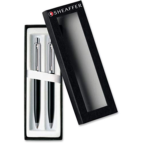 Sheaffer Sentinel Black Ballpoint Pen & 0.7mm Pencil with Chrome Trim