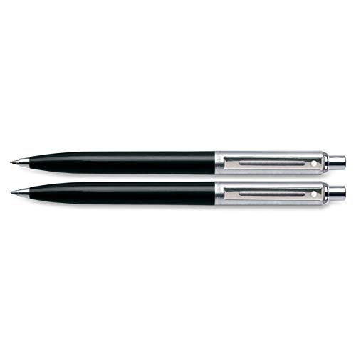 Sheaffer Sentinel Black Ballpoint Pen & 0.7mm Pencil with Chrome Trim