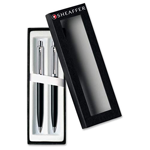 Sheaffer Sentinel Black Ballpoint Pen & 0.7mm Pencil with Chrome Trim