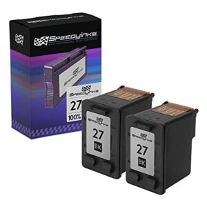 speedy inks remanufactured ink cartridge replacement for hp 27 c8727an (black, 2-pack)