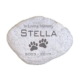 giftsforyounow engraved in loving memory pet memorial garden stone, 11.5 inch, pet loss gift, dog memorial, temporary grave marker, dog headstone, dog memorial gift for loss of dog