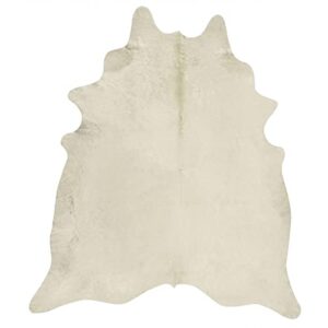 rodeo natural off white/beige brazilian cowhide rug size large