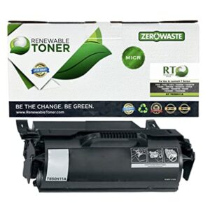 Renewable Toner Compatible High Yield MICR Toner Cartridge Replacement for Lexmark T650H11A T Series T650 T652 T654 T656