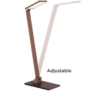 Possini Euro Design Bentley Modern Minimalist Touch Desk Table Lamp LED 21" High French Bronze Aluminum Metal Adjustable Head for Living Room Bedroom House Bedside Nightstand Home Office Reading
