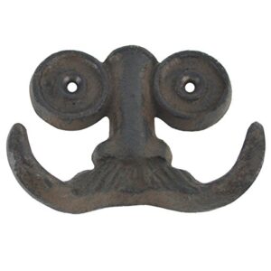 tg,llc treasure gurus nose spectacles mustache face wall hook key towel jewelry hanger steampunk decor