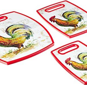 Cuisinart CCB-3PCROS 3-Piece Rooster Cutting Board Collection