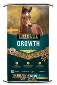 tribute kalmbach feeds growth pellets for horse, 50 lb