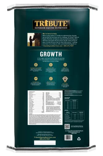 TRIBUTE Kalmbach Feeds Growth Pellets for Horse, 50 lb