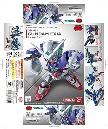 Bandai Hobby SD EX-Standard Gundam Exia Action Figure, Multi-Colored, 8" (BAN202753)