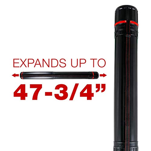 US Art Supply Large Black Telescoping Drafting Tube: Diameter: 4-7/8 inch OD, 4-1/2" ID, Length: 30-1/4 to 47-3/4 inches