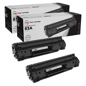 ld products compatible toner cartridge replacement for hp 83a cf283a (black, 2-pack) compatible with hp laserjet pro m225dw m201dw, mfp m225dn, m201dw, mfp m225dn, mfp m225dw, mfp m225nw