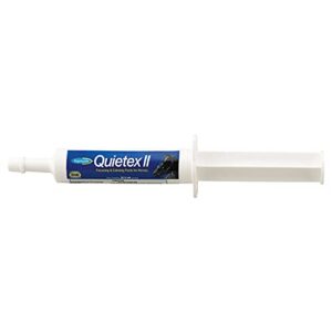 farnam quietex ii horse calming supplement paste for horses, helps manage nervous behavior and keep horses calm & composed in stressful situations, 32.5 ml syringe