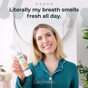 Oxyfresh Pro Formula Fresh Mint Toothpaste – Gentle Low Abrasion - Cosmetic Fluoride Free Formula - Great for Sensitive Teeth and Gums with Natural Essential Oils. 5.5 oz.