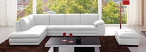 j and m furniture 625 italian leather sectional white, transitional