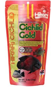 hikari 8.8-ounce cichlid gold floating pellets for pets, large [2-pack[
