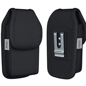 AGOZ Case 7"x3.6"x0.75" for Samsung Galaxy A12, A13, A23, A32, A42, Note 20, S23 Ultra, S22 Ultra, S21 Plus, A71, A02s, A03s Pouch Holster with Belt Loops, Metal Clip (FITS W/OtterBox Defender Cover)