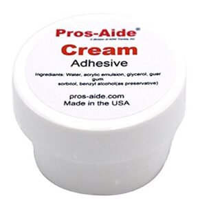 pros-aide cream adhesive 1/2 oz. jar - official product of adm tronics