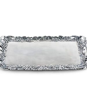 Arthur Court Designs Metal Aluminum Grape Decorative Serve Ware Serving Tray / Platter 21 inch x 10 inch