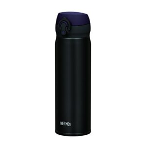 Thermos Stainless Steel Commuter Bottle, Vacuum insulation technology locks,0.5-L,ALL-Black,[one-touch open type] ,JNL-502 ALB