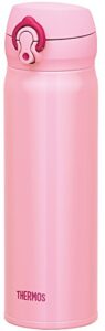 thermos stainless steel commuter bottle, vacuum insulation technology locks,0.5-l,coral pink,[one-touch open type] ,jnl-502 cp