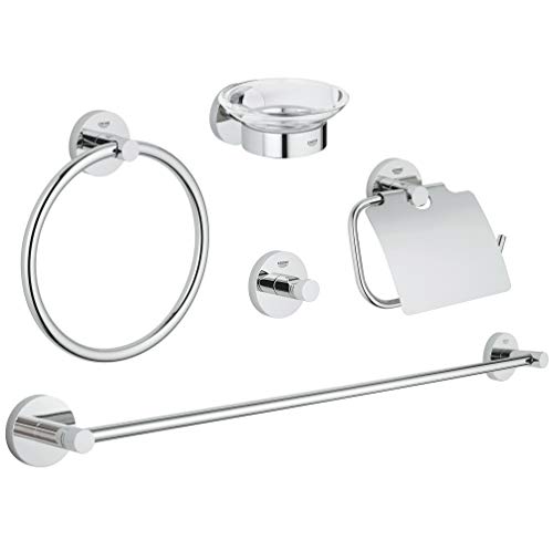 Grohe Essentials Master Bathroom Set, 5-In-1, Starlight Chrome