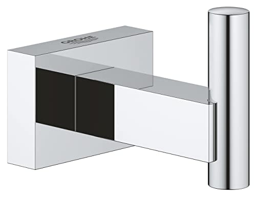 Grohe 40511001 Essentials Cube Robe Hook, Starlight Chrome