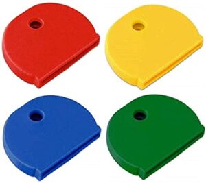 lucky line extra large industrial size key caps, identifier, key finder, 4 pack assorted colors (16004)
