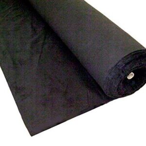 OnlineEEI, Duvetyne Brush Finished Fabric Bolt, 54" Wide, 25 Yards, Black