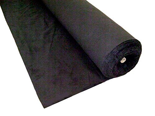 OnlineEEI, Duvetyne Brush Finished Fabric Bolt, 54" Wide, 25 Yards, Black