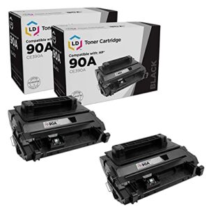ld products compatible toner replacement for hp 90a ce390a black, 2pk