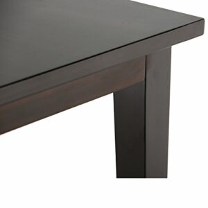 SIMPLIHOME Eastwood SOLID HARDWOOD 54 Inch Square Contemporary Dining Table in Java Brown, For the Dining Room