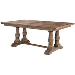 uttermost stratford salvaged wood dining table, brown