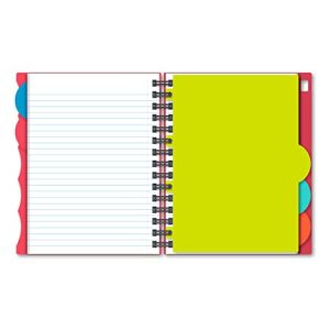 iScholar 5 Subject Poly Cover Double Wire Notebook, 8.35 x 6 Inches, Cover Color May Vary (58615)160 Sheets , Assorted