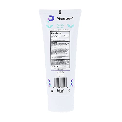 PlaqueHD Plaque Disclosing Toothpaste | Fresh Mint Flavor | Made in The USA | Gluten Free, Fluoride Based Plaque Remover for a Gentle Whitening Formula and Fresh Breath | Oral Care | 4.01 OZ