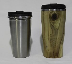 travel mug wood turning kit w/spill proof lid 16oz