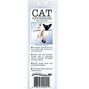 Kittyteeth Made in The USA - Pet Toothbrush Advanced Oral Hygiene Dental Care Low Bristle Profile & Small Brush Head