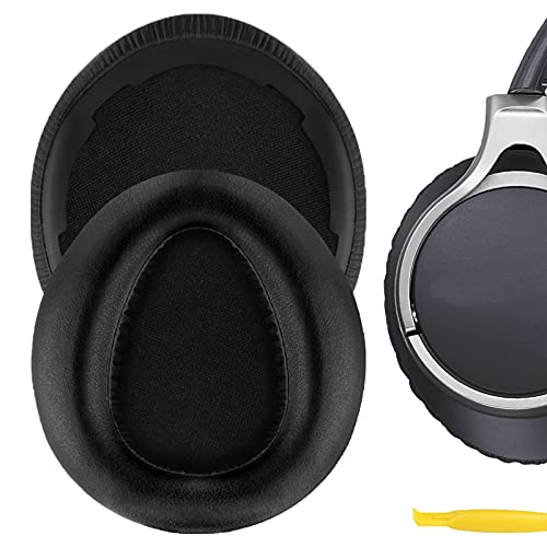 Geekria QuickFit Replacement Ear Pads for Sony MDR-10RBT, MDR-10RNC, MDR-10R Headphones Ear Cushions, Headset Earpads, Ear Cups Cover Repair Parts (Black)