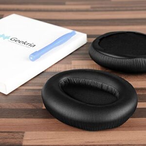 Geekria QuickFit Replacement Ear Pads for Sony MDR-10RBT, MDR-10RNC, MDR-10R Headphones Ear Cushions, Headset Earpads, Ear Cups Cover Repair Parts (Black)