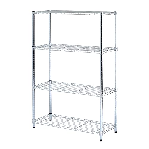 Alera ALESW843614SR Residential Wire Shelving Four-Shelf 36w x 14d x 54h Silver