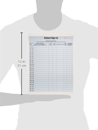 Tabbies Patient Sign-In Label Forms, 8-1/2" x 11" Form, Blue, 23 Labels/Sheet, 125 Sheets/Pack, Confidentially Sign In Your Patients, Also Provides a Daily Patient Log (14531)