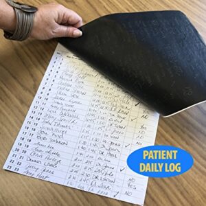 Tabbies Patient Sign-In Label Forms, 8-1/2" x 11" Form, Blue, 23 Labels/Sheet, 125 Sheets/Pack, Confidentially Sign In Your Patients, Also Provides a Daily Patient Log (14531)