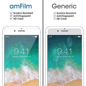 amFilm Screen Protector 4.7“ for Apple iPhone 8, iPhone 7, iPhone 6S and iPhone 6, Tempered Glass 4.7“, 2 Pack