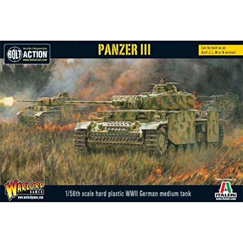 Bolt Action Panzer III Tank 1:56 WWII Military Wargaming Plastic Model Kit