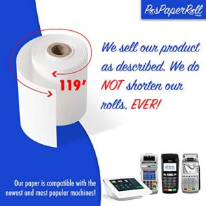 50 Roll of 3 1/8" x 119' Thermal Cash Register Paper First Data FD100 FD200 FD300