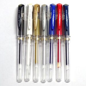 Uni-ball Signo Broad UM-153 Gel Ink Pen, 7 colors set (Japan Import) [Komainu-Dou Original Package]